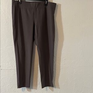 Eileen Fisher Slim Straight Capris in Dark Brown